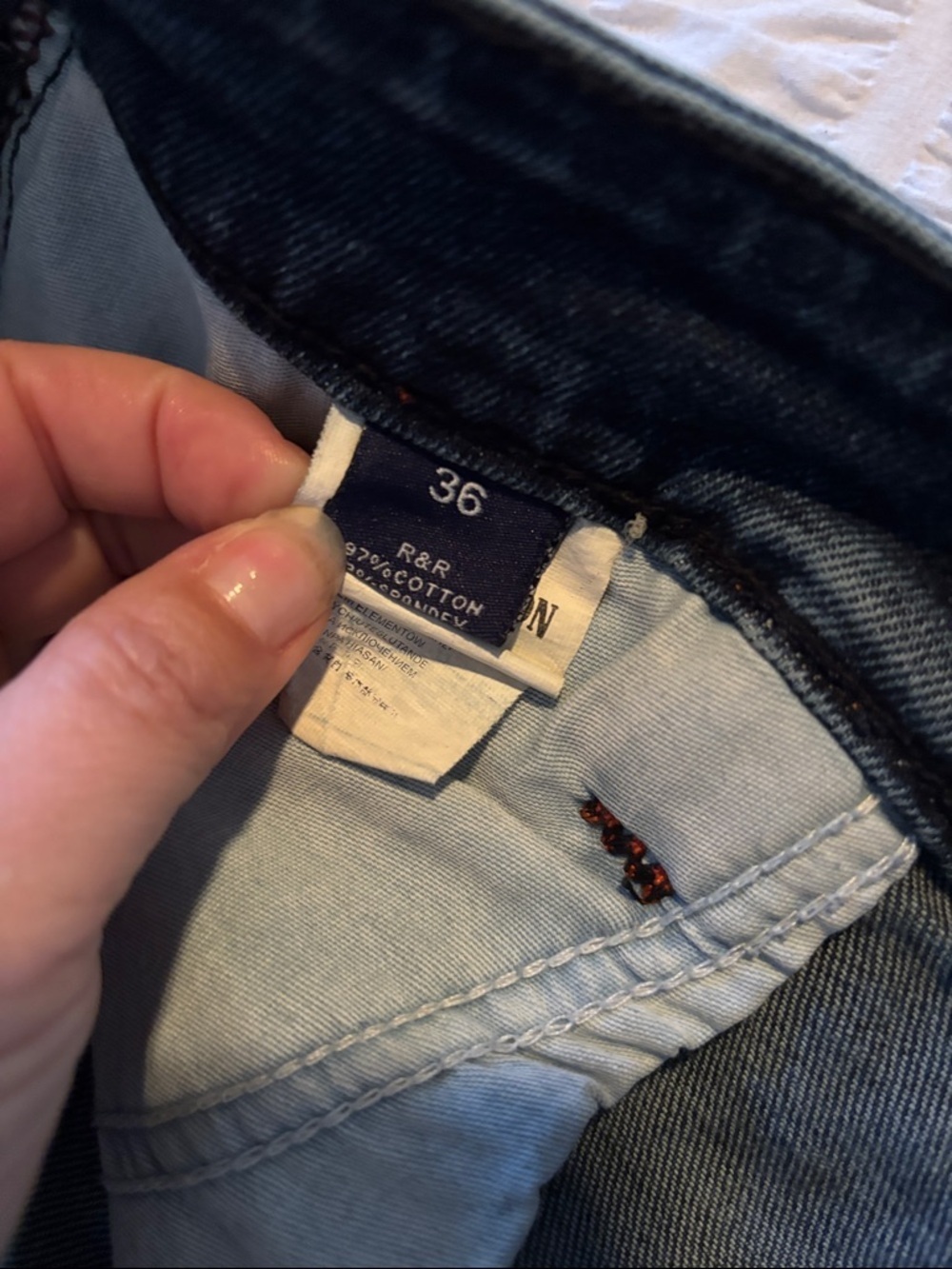 True Religion Blue Denim Jeans with Red Label Accents - Picture 3 of 15